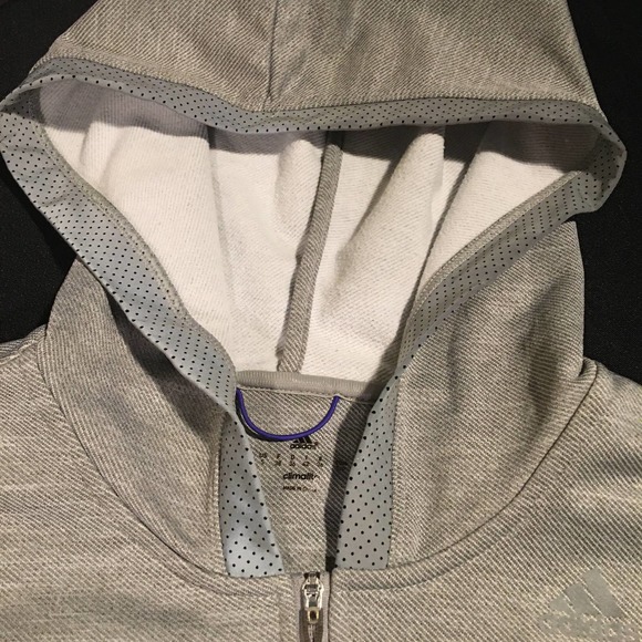 ADIDAS Climalite Reflective Zip-Up Hoodie Jacket - Picture 2 of 13